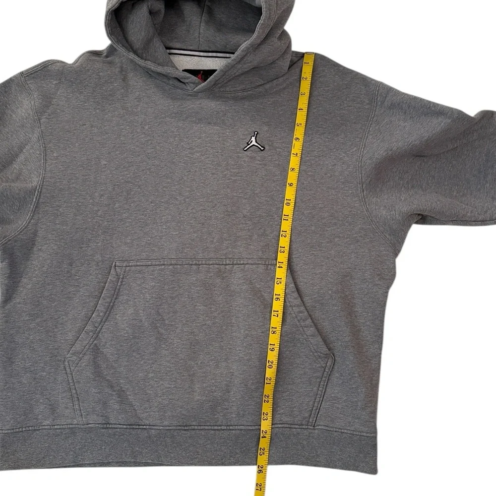Air Jordan Heavy Gray Fleece Jumpman Hoodie Sweatshirt Embroidered Signature XL - Picture 11 of 12